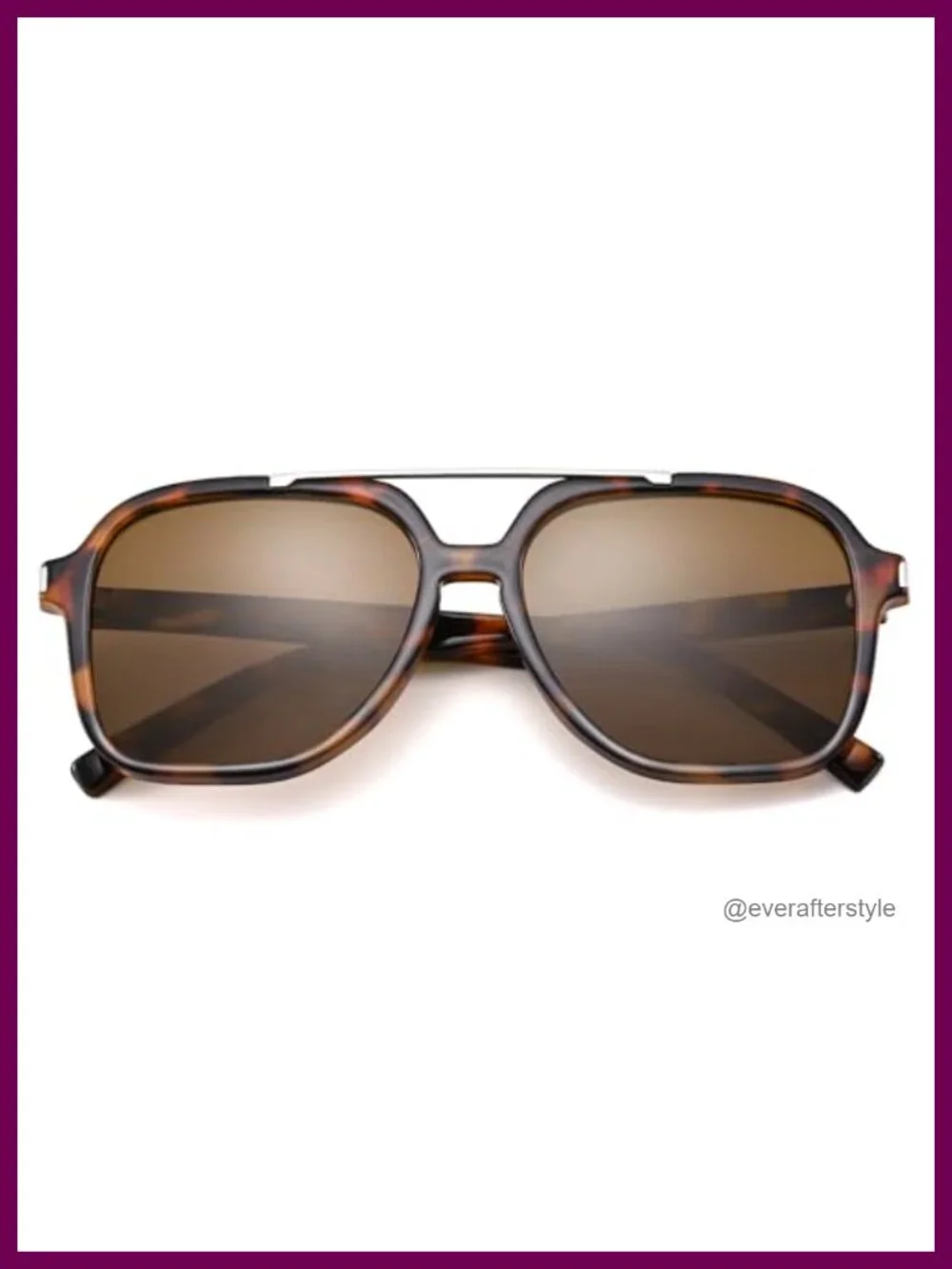 Oversized Retro Square Aviator Sunglasses UV400 Protection Unisex